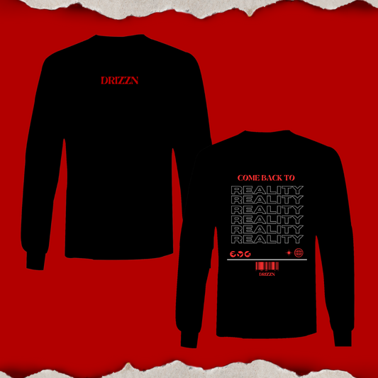Red Engrave Full Sleeves Warm T Shirt