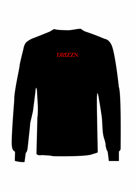 Red Engrave Full Sleeves Warm T Shirt